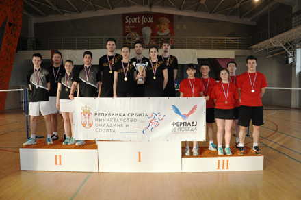 Održano ekipno prvenstvo Srbije u badmintonu za mešovite timove 2014 